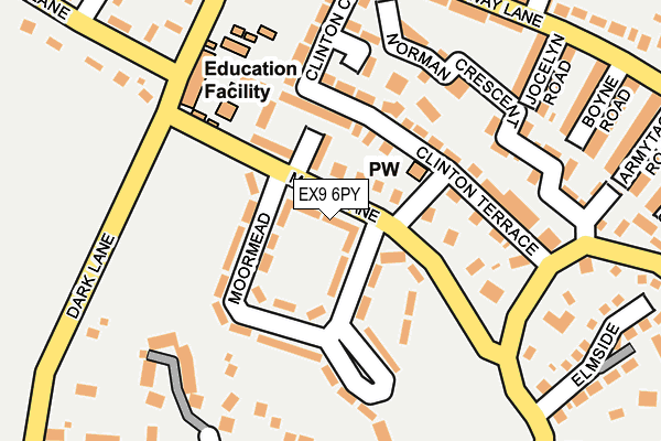 EX9 6PY map - OS OpenMap – Local (Ordnance Survey)