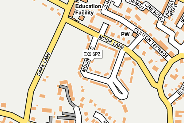 EX9 6PZ map - OS OpenMap – Local (Ordnance Survey)