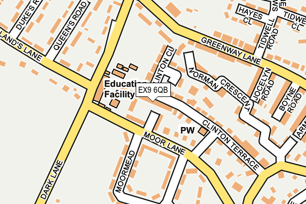 EX9 6QB map - OS OpenMap – Local (Ordnance Survey)