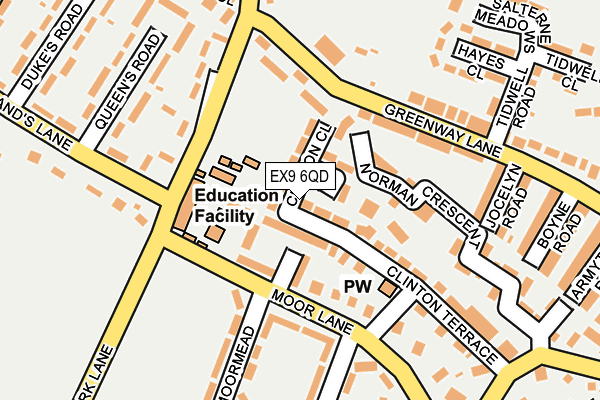 EX9 6QD map - OS OpenMap – Local (Ordnance Survey)