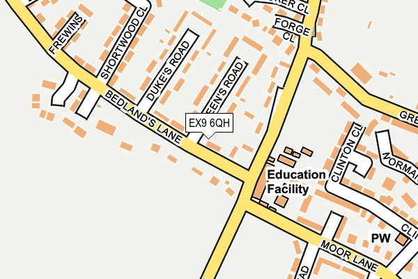 EX9 6QH map - OS OpenMap – Local (Ordnance Survey)