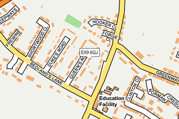 EX9 6QJ map - OS OpenMap – Local (Ordnance Survey)