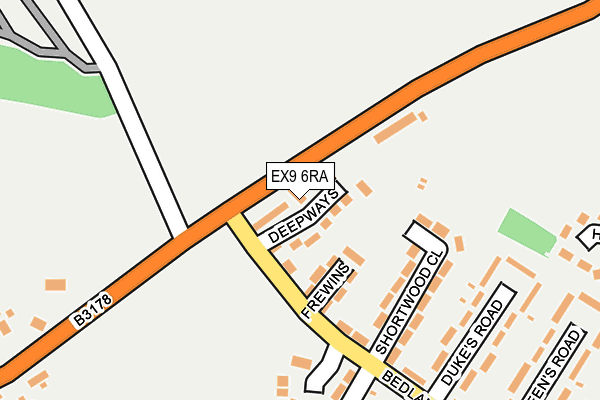 EX9 6RA map - OS OpenMap – Local (Ordnance Survey)