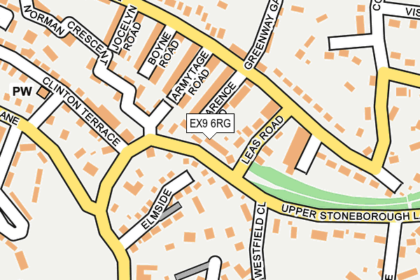 EX9 6RG map - OS OpenMap – Local (Ordnance Survey)
