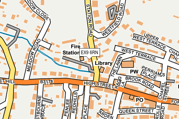 EX9 6RN map - OS OpenMap – Local (Ordnance Survey)