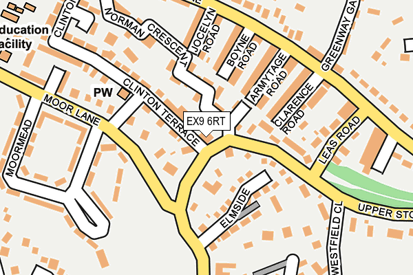 EX9 6RT map - OS OpenMap – Local (Ordnance Survey)