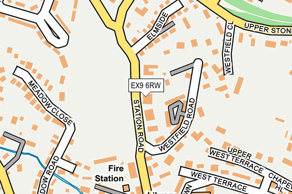 EX9 6RW map - OS OpenMap – Local (Ordnance Survey)