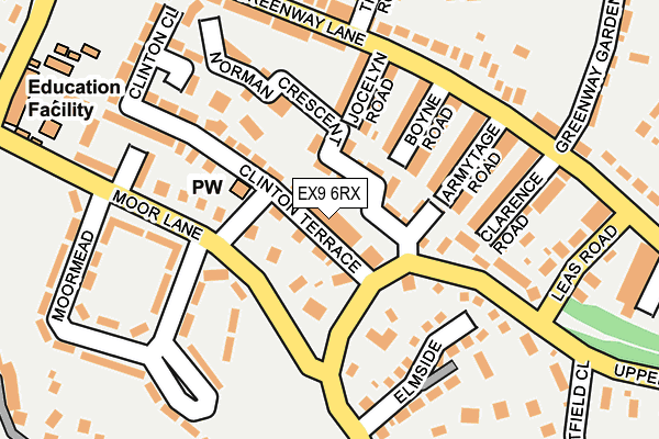 EX9 6RX map - OS OpenMap – Local (Ordnance Survey)