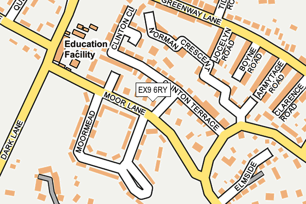 EX9 6RY map - OS OpenMap – Local (Ordnance Survey)