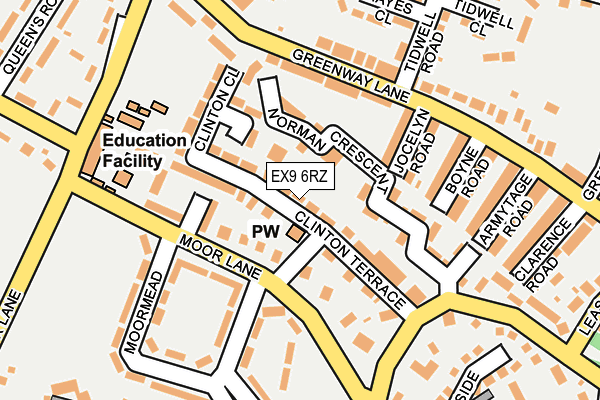 EX9 6RZ map - OS OpenMap – Local (Ordnance Survey)