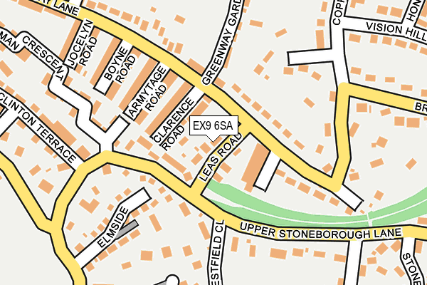 EX9 6SA map - OS OpenMap – Local (Ordnance Survey)