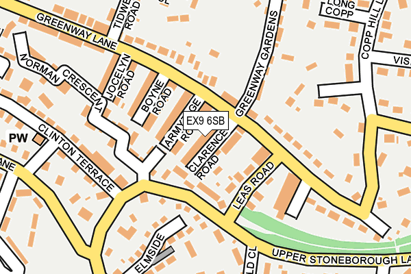 EX9 6SB map - OS OpenMap – Local (Ordnance Survey)