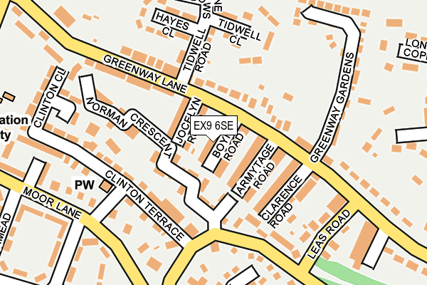 EX9 6SE map - OS OpenMap – Local (Ordnance Survey)