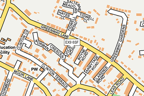 EX9 6SF map - OS OpenMap – Local (Ordnance Survey)