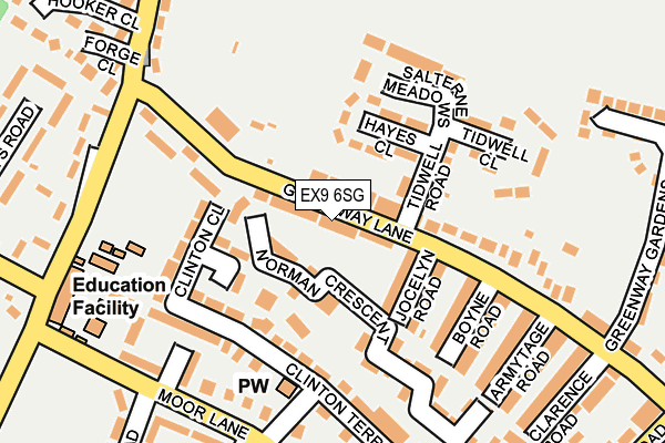 EX9 6SG map - OS OpenMap – Local (Ordnance Survey)