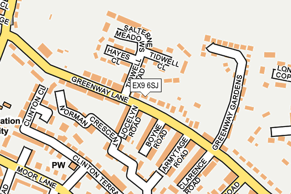EX9 6SJ map - OS OpenMap – Local (Ordnance Survey)