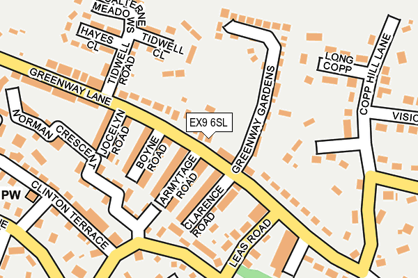 EX9 6SL map - OS OpenMap – Local (Ordnance Survey)