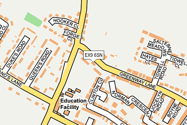 EX9 6SN map - OS OpenMap – Local (Ordnance Survey)