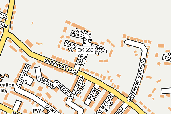 EX9 6SQ map - OS OpenMap – Local (Ordnance Survey)