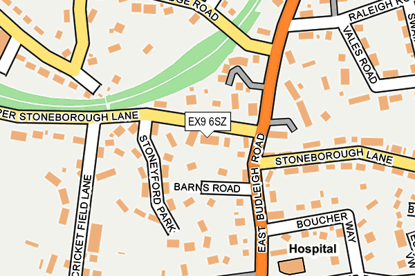 EX9 6SZ map - OS OpenMap – Local (Ordnance Survey)