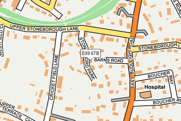 EX9 6TB map - OS OpenMap – Local (Ordnance Survey)