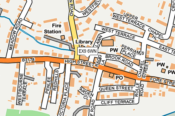 EX9 6WN map - OS OpenMap – Local (Ordnance Survey)