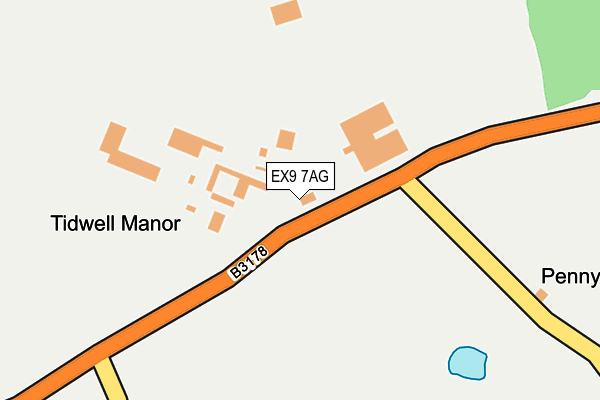 EX9 7AG map - OS OpenMap – Local (Ordnance Survey)