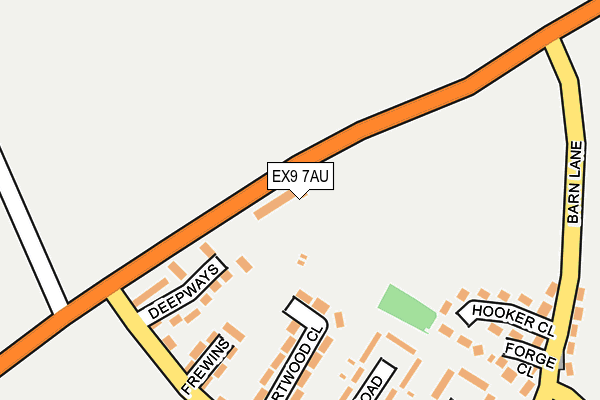 EX9 7AU map - OS OpenMap – Local (Ordnance Survey)