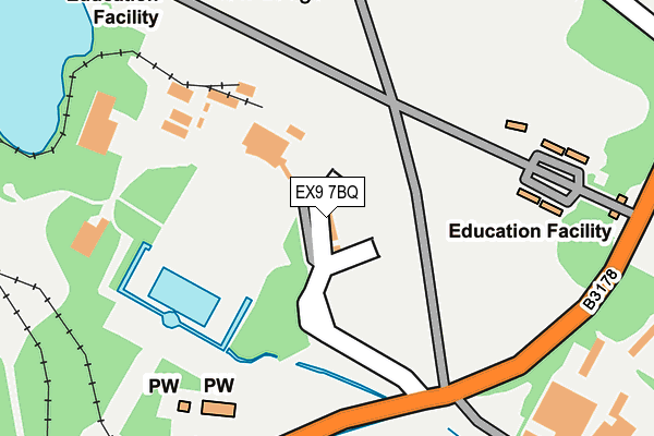 EX9 7BQ map - OS OpenMap – Local (Ordnance Survey)