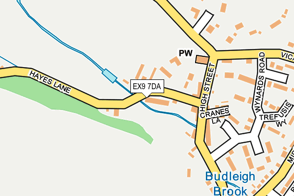 EX9 7DA map - OS OpenMap – Local (Ordnance Survey)