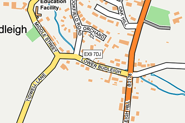 EX9 7DJ map - OS OpenMap – Local (Ordnance Survey)