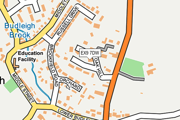 EX9 7DW map - OS OpenMap – Local (Ordnance Survey)