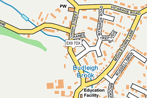 EX9 7DX map - OS OpenMap – Local (Ordnance Survey)