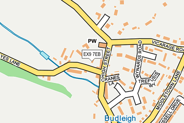 EX9 7EB map - OS OpenMap – Local (Ordnance Survey)