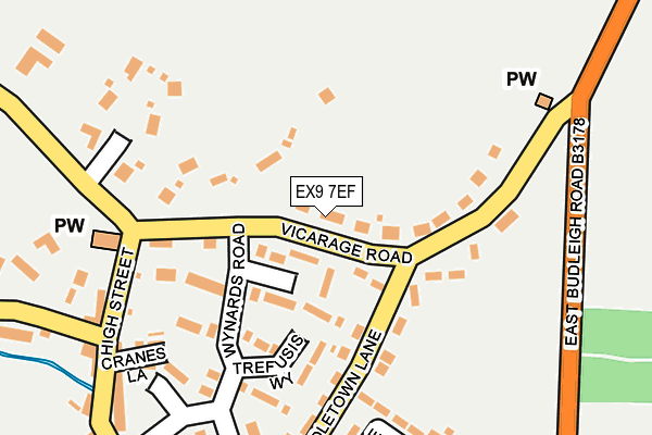 EX9 7EF map - OS OpenMap – Local (Ordnance Survey)