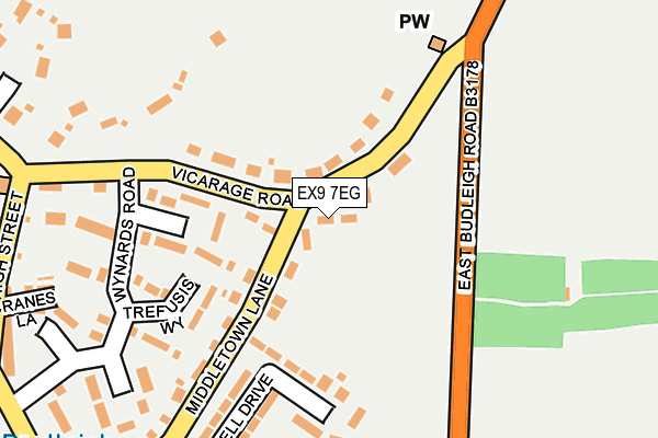 EX9 7EG map - OS OpenMap – Local (Ordnance Survey)