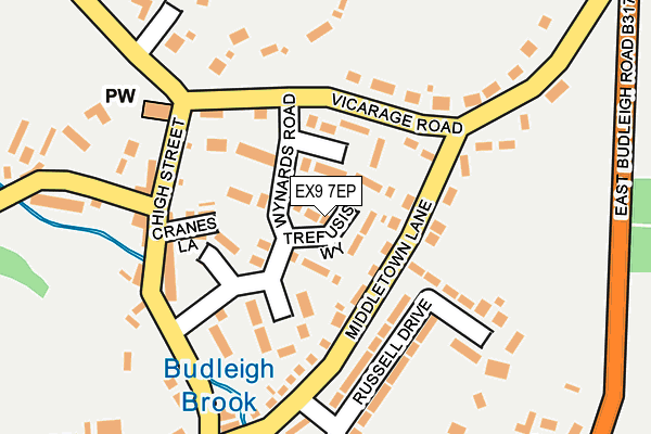 EX9 7EP map - OS OpenMap – Local (Ordnance Survey)