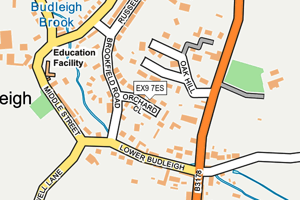 EX9 7ES map - OS OpenMap – Local (Ordnance Survey)