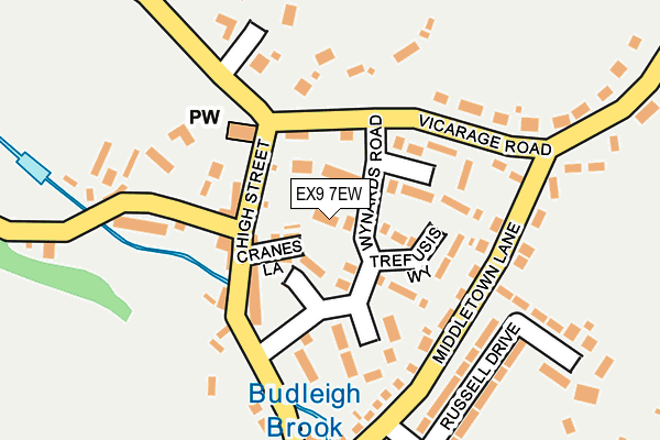 EX9 7EW map - OS OpenMap – Local (Ordnance Survey)
