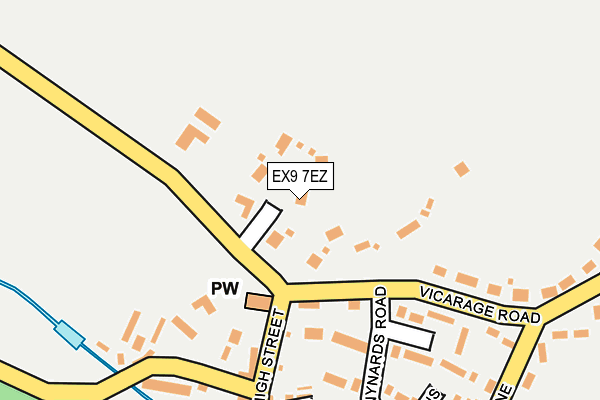 EX9 7EZ map - OS OpenMap – Local (Ordnance Survey)