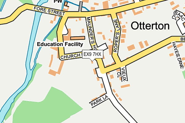 EX9 7HX map - OS OpenMap – Local (Ordnance Survey)