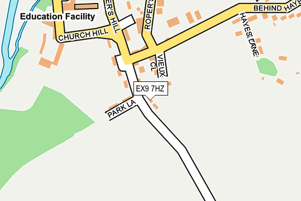 EX9 7HZ map - OS OpenMap – Local (Ordnance Survey)