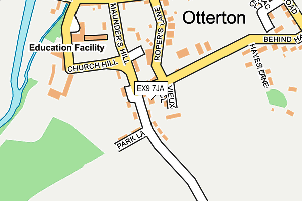 EX9 7JA map - OS OpenMap – Local (Ordnance Survey)