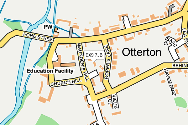 EX9 7JB map - OS OpenMap – Local (Ordnance Survey)