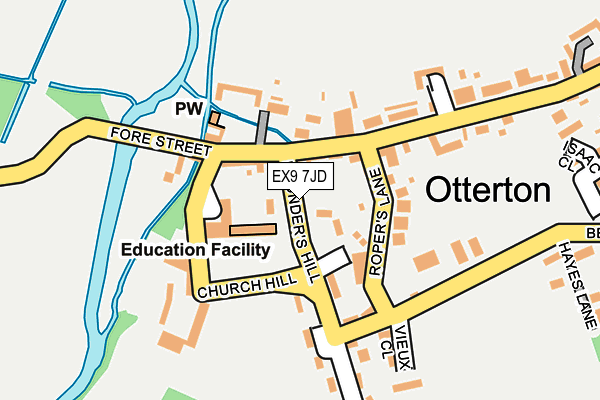 EX9 7JD map - OS OpenMap – Local (Ordnance Survey)