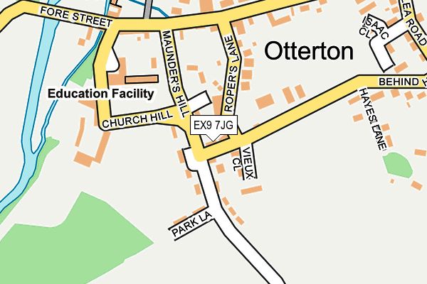 EX9 7JG map - OS OpenMap – Local (Ordnance Survey)