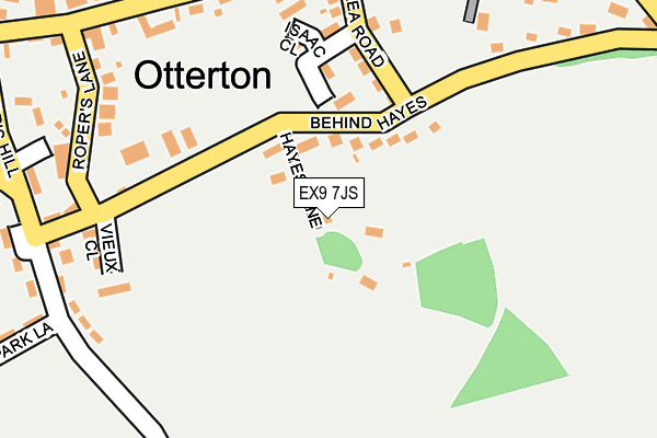 EX9 7JS map - OS OpenMap – Local (Ordnance Survey)