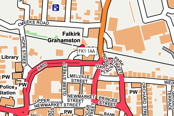 FK1 1AA map - OS OpenMap – Local (Ordnance Survey)