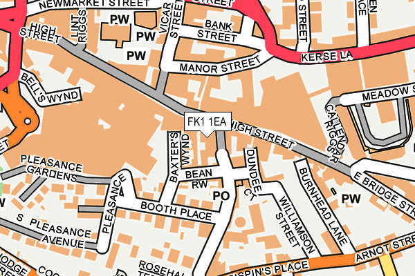 FK1 1EA map - OS OpenMap – Local (Ordnance Survey)