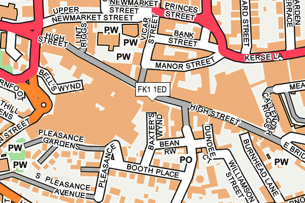 FK1 1ED map - OS OpenMap – Local (Ordnance Survey)